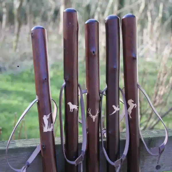 jachtstokken kastanjehout classic canes jager met hond