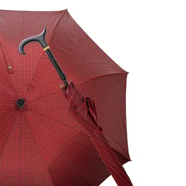 gastrock paraplu wandelstok rood ruit